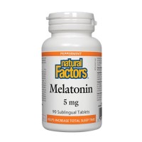 Мелатонин, Natural Factors, 5 mg, 90 сублингвални табл.