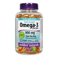 Омега-3 Triple Stength, Webber Naturals, 1425 mg, 80 софтгел капс.
