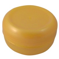 Пластмасова опаковка с подложка и капачка, жълта, 50мл