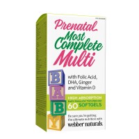 Пренатал Мултивитамини за бременни + DHA, Webber Naturals, 60 софтгел капс.