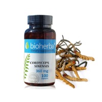 Кордицепс - лечебна гъба за сила и имунитет, Bioherba, 360 мг, 100 капс.