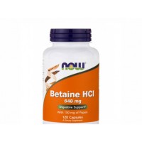 БЕТАИН ХИДРОХЛОРИД, BETAINE  HCl 648 мг, Now Foods, Х 120