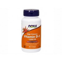 Витамин D-3,  1000 IU, NOW Foods, ДРАЖЕТА Х 180