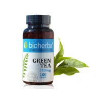 Зелен чай, Bioherba, 340 mg, 100 капс.
