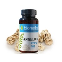 Ангелика - при менопауза и ПМС, Bioherba, 270 мг, 100 капсули