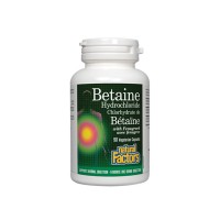 Бетаин хидрохлорид, Natural Factors, 500 mg, 90 V-капс.
