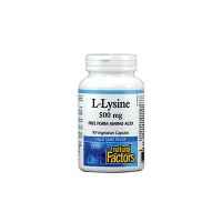 Л-Лизин, Natural Factors, 500 mg, 90 V-капс.