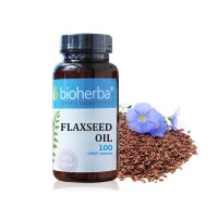 Ленено масло, Bioherba, 500 mg, 100 капс.