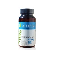 Панкреатин 10X Eнзими, Bioherba, 200 мг, 100 капсули
