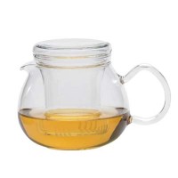 Стъклен чайник Pretty Tea - със стъклено капаче и филтър, 0.5 л