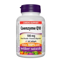 Коензим Q10, Webber Naturals, 100 mg, 60 софтгел капс.