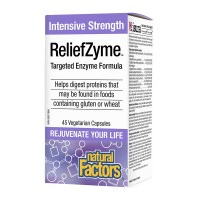 ReliefZyme Ензимна формула, Natural Factors, 295 mg, 45 капс.