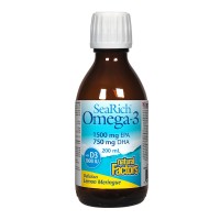SeaRich Omega-3 с витамин D3, Natural Factors, 4500 mg, 200 мл