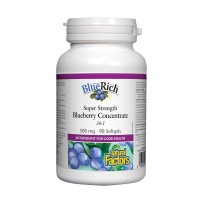 Синя боровинка BlueRich, Natural Factors, 500 mg, 90 софтгел капс.