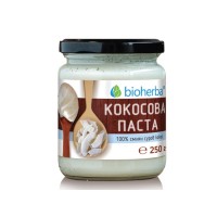 Кокосова паста - 100% смлян суров кокос, Bioherba, 250 гр.