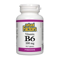 Витамин В6, Natural Factors, 100 mg, 90 табл.