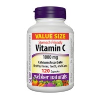 Витамин С Калциев аскорбат, Webber Naturals, 1000 mg, 120 капс.