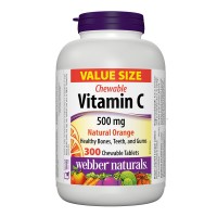 Витамин С, Webber Naturals, 500 mg, 300 дъвчащи табл.