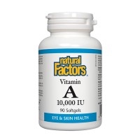 Витамин A, Natural Factors, 10000 IU, 90 софтгел капс.