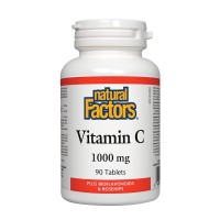 Витамин С с шипка и биофлавони, Natural Factors, 1000 mg, 90 табл. 