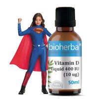Витамин D 3 течен, витамин Д, Bioherba, 400 IU / 10 mcg, 50 мл