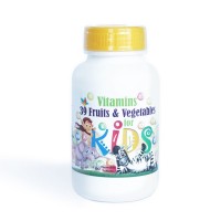 Витамини за деца с 39 плодове и зеленчуци, USA Laboratories, 60 дъвчащи табл.