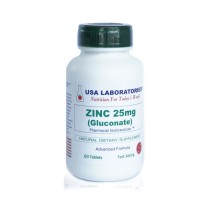 Цинк глюконат, USA Laboratories, 25 мг, 60 капс.