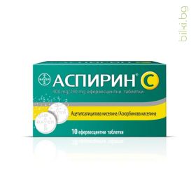 Аспирин С, Aspirin C, при простуда и грип, 10 разтворими таблетки