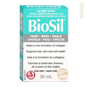 biosil коса, кожа и нокти, силиций, ортосилициева киселина, бръчки, младост, коса, кожа, здрави нокти, силиций при косопад, здрави кости, биосил хранителна добавка, preferred nutrition