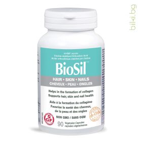 biosil коса, кожа и нокти, силиций, ортосилициева киселина, бръчки, младост, коса, кожа, здрави нокти, силиций при косопад, здрави кости, биосил хранителна добавка, preferred nutrition