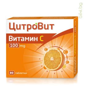 цитровит, витамин С, 80 таблетки, 100мг, Actavis