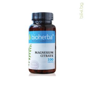 magnesium citrate, магнезиев цитрат, хранителна добавка, биохерба, капсули, магнезий