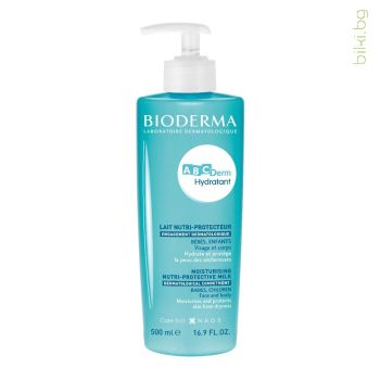 ABCDerm, Хидратиращо мляко, Bioderma, 500 мл