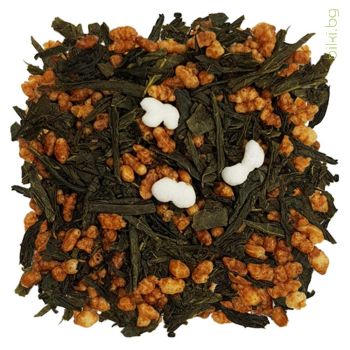 green tea, veda, genmaicha, bancha, чай, зелен чай, ориз, банча, япония, натурален, ободряващ, тонизиращ, пречистване, екзотичен, ароматен, веда, цена, производител, билки, bilki