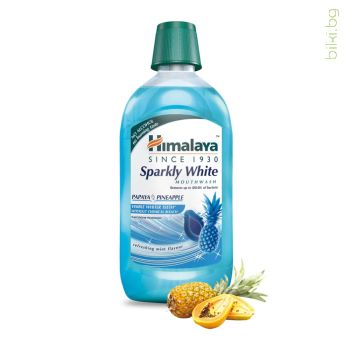 Вода за уста Избелваща зъбите Sparkly White, Himalaya, 450 мл, хималая