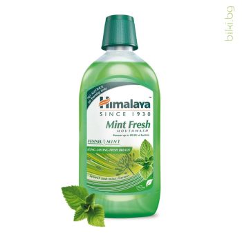 Вода за уста Освежаваща мента Mint Fresh, Himalaya, 450 мл, хималая