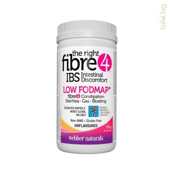 The right Fibre 4 IBS Intestinal Discomfort 150g, webber naturals