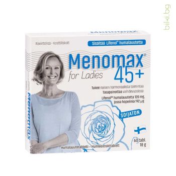 Меномакс 45+, Лечител, 60 таблетки, menomax, менопауза