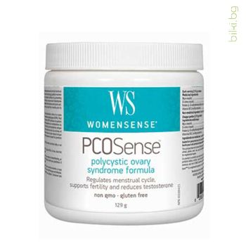 pcos sense, поликистозен овариален синдром, natural factors, womensense, мио-инозитол, d-хиро инозитол, менструация регулиране, инвитро, тестостерон нива, забременяване, поликистоза яйчници