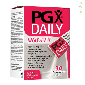 pgx daily ultra singels, natural factors, fibres, weight loss, отслабване, апетит контрол, намаляване на теглото, наднормено тегло, диетични фибри отслабване