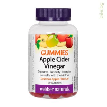 ябълков оцет, гъми, webber naturals, apple cider vnegar, gummies